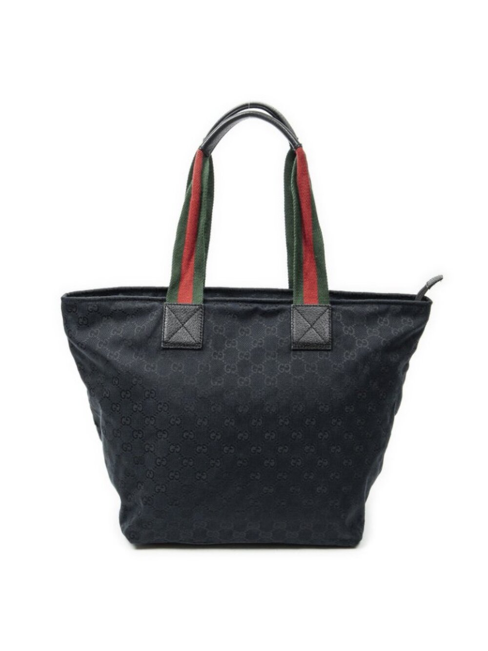 Gucci Large Web Shopping Tote Black Gg Canvas View 5